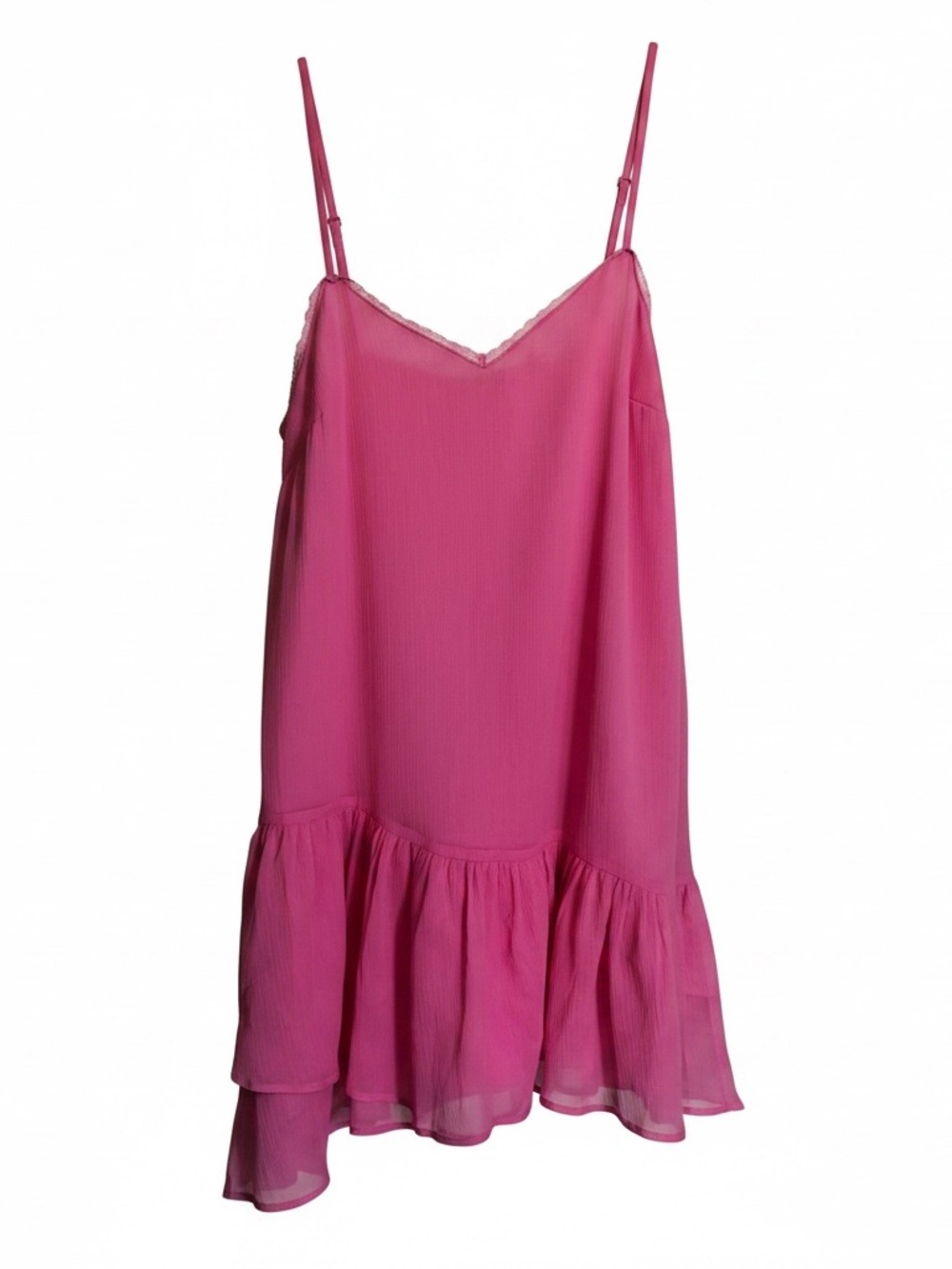 American Eagle Outfitters Hot Pink Ruffle-Hem Slip